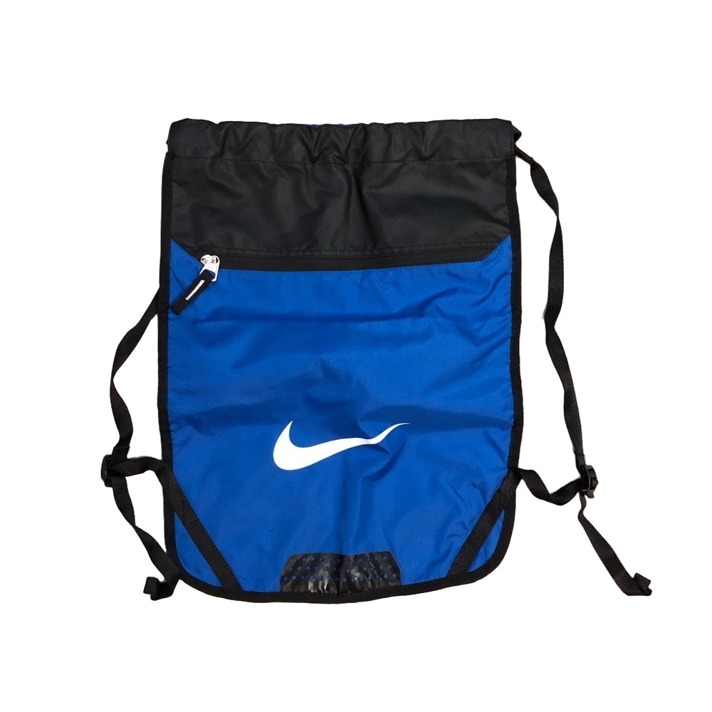 Nike Black and Blue Adjustable Backpack Gym Sack